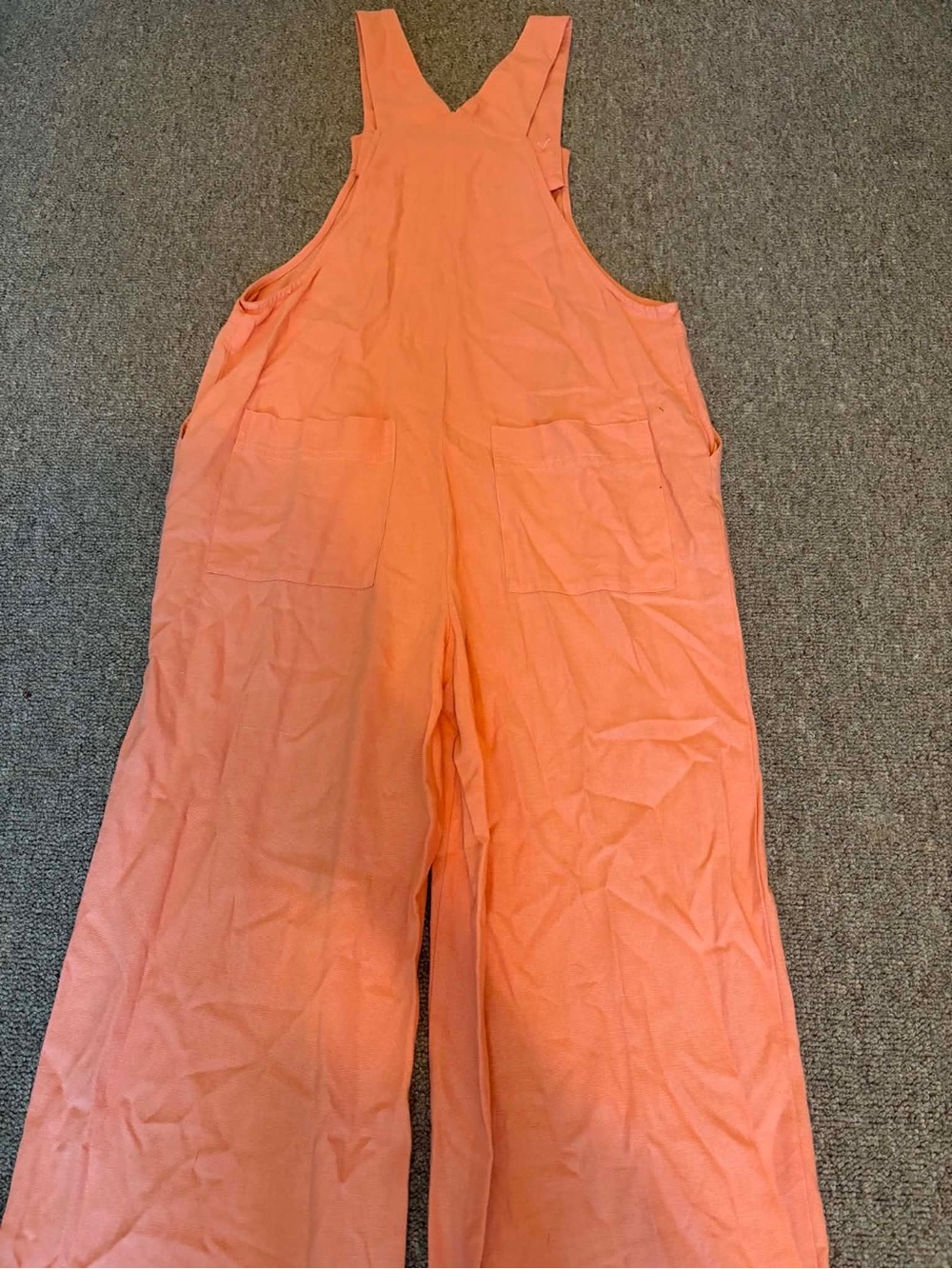 Twik Par Simons Coral Peach Orange Jumpsuit Overalls ECOVERO Planet Kind Boho - Picture 5 of 5